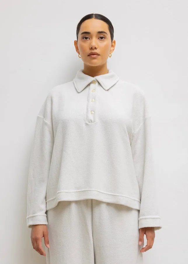 Teddy Collar Pullover (Cement)
