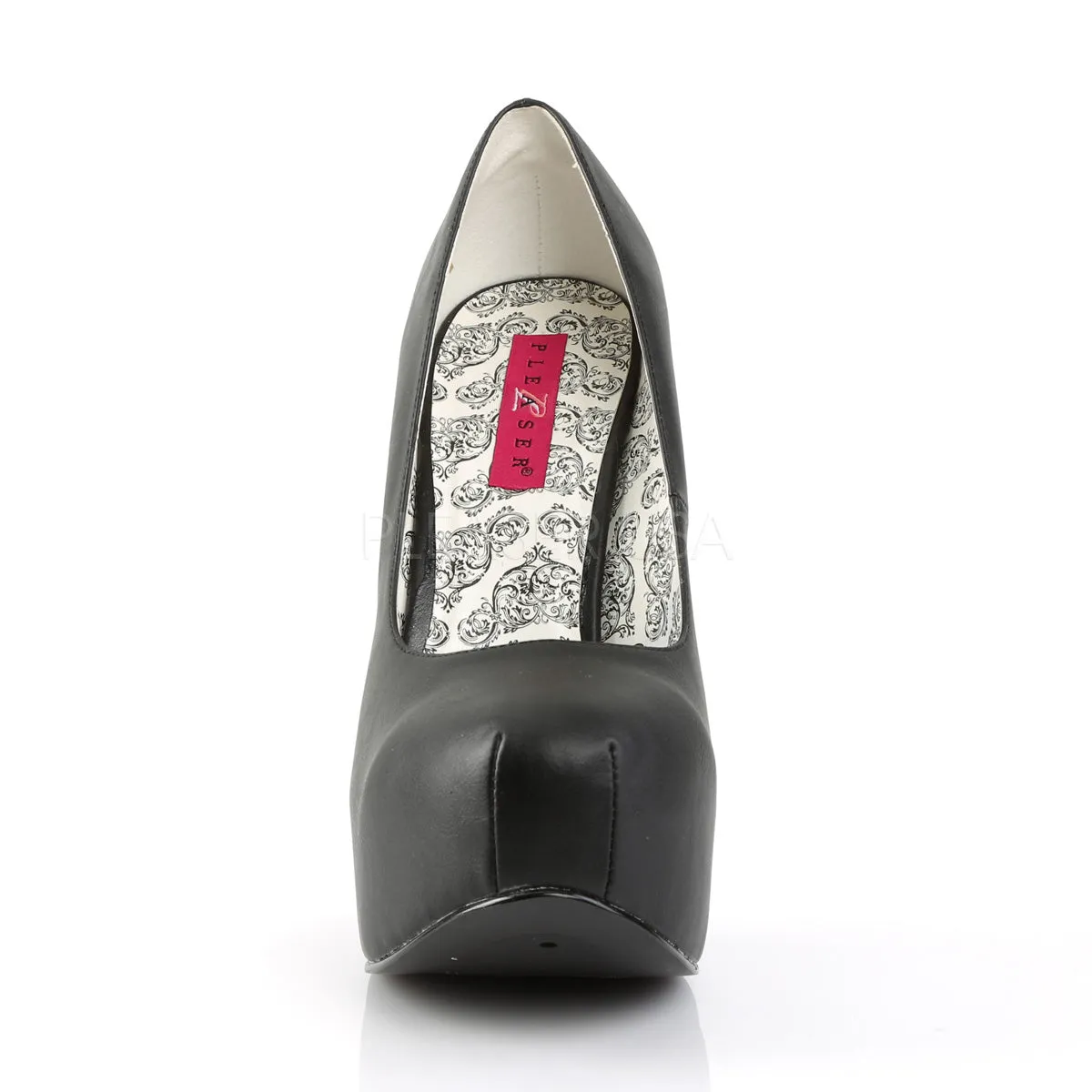 TEEZE-06W  Black Faux Leather