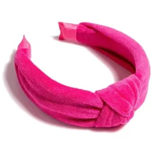Terry Knotted Headband in Pink