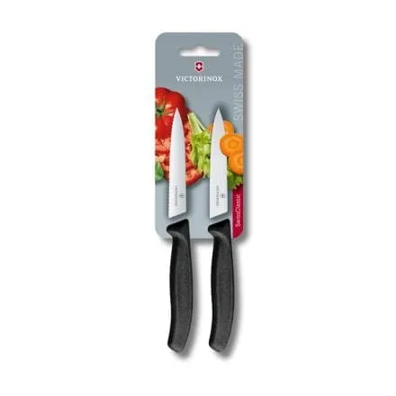 Victorinox Swiss Classic 2 Piece Paring Knife Set Black 10cm V6.7793.B
