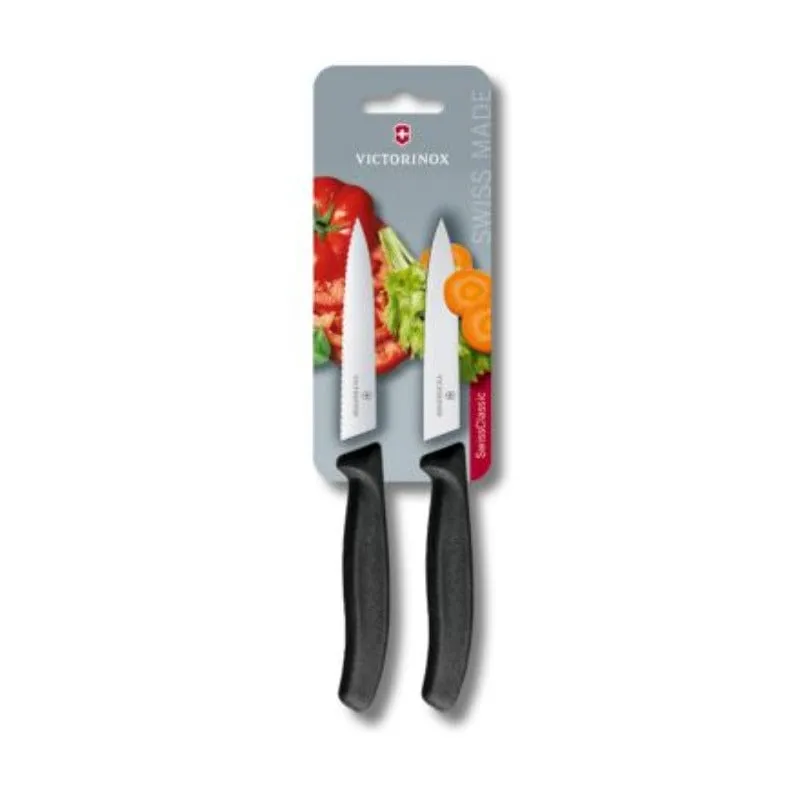 Victorinox Swiss Classic 2 Piece Paring Knife Set Black 10cm V6.7793.B