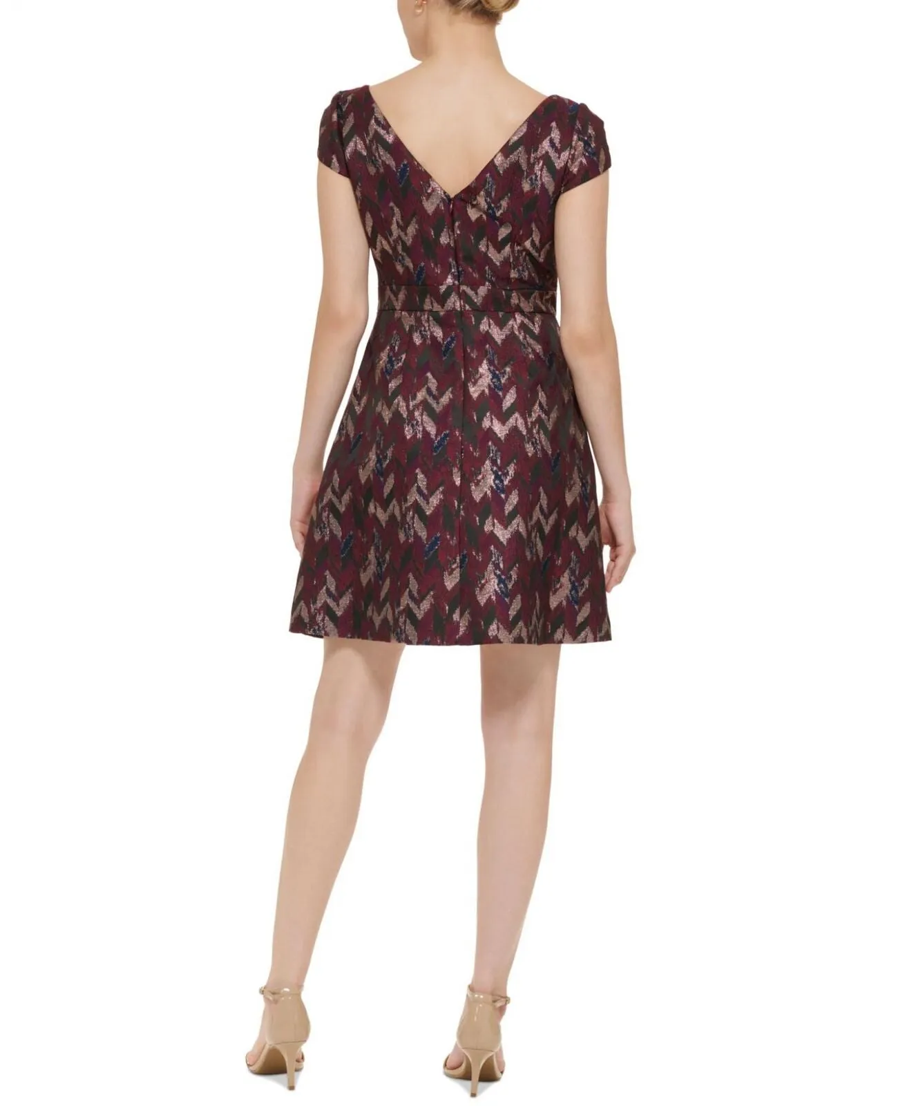 Vince Camuto Women's Jacquard Fit & Flare Dress VC2M3947