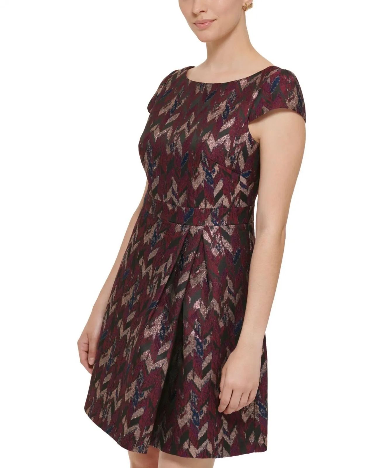 Vince Camuto Women's Jacquard Fit & Flare Dress VC2M3947