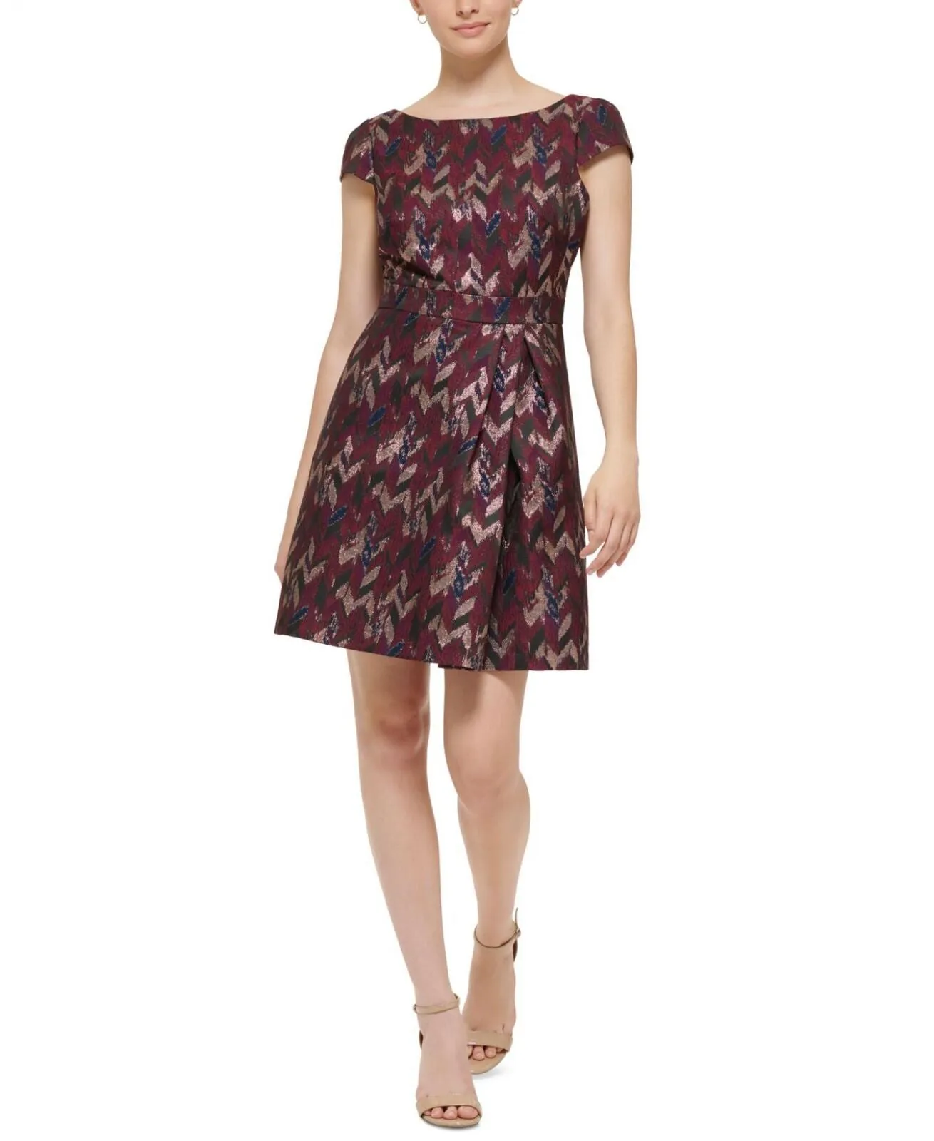 Vince Camuto Women's Jacquard Fit & Flare Dress VC2M3947