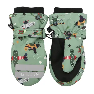 Water Repellent Ski Mittens - 4-6y