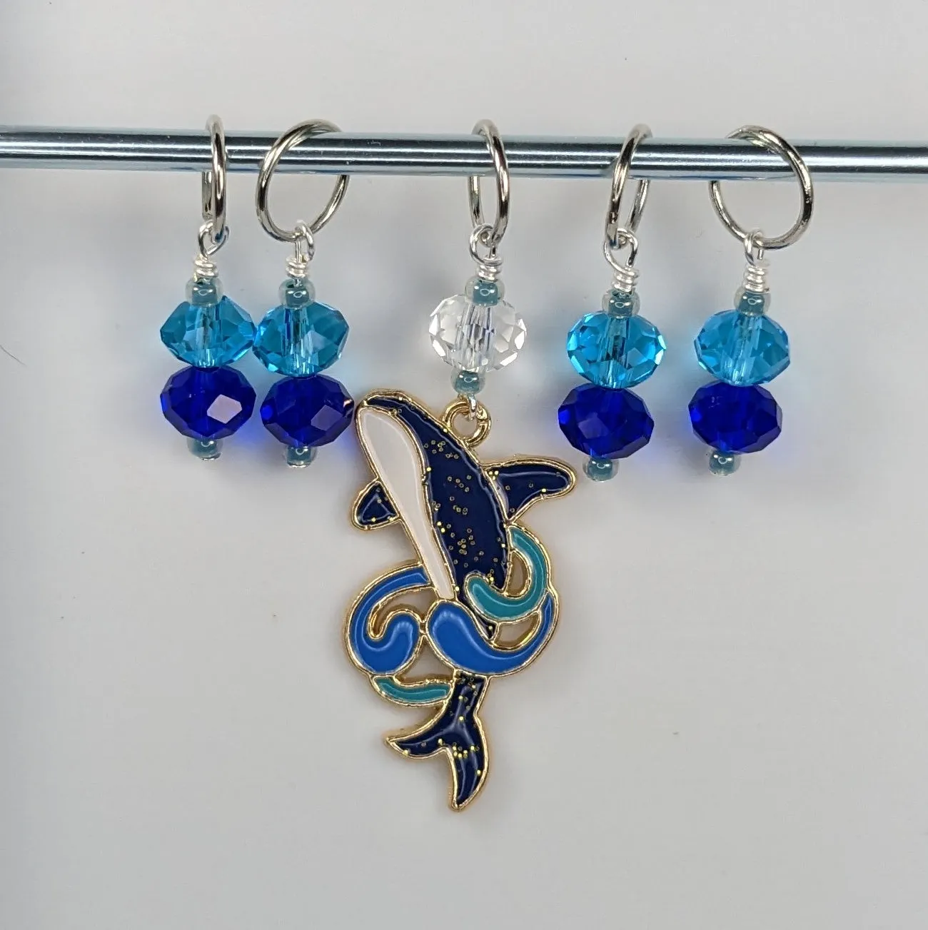 Whale Ballet Enamel Stitch Markers