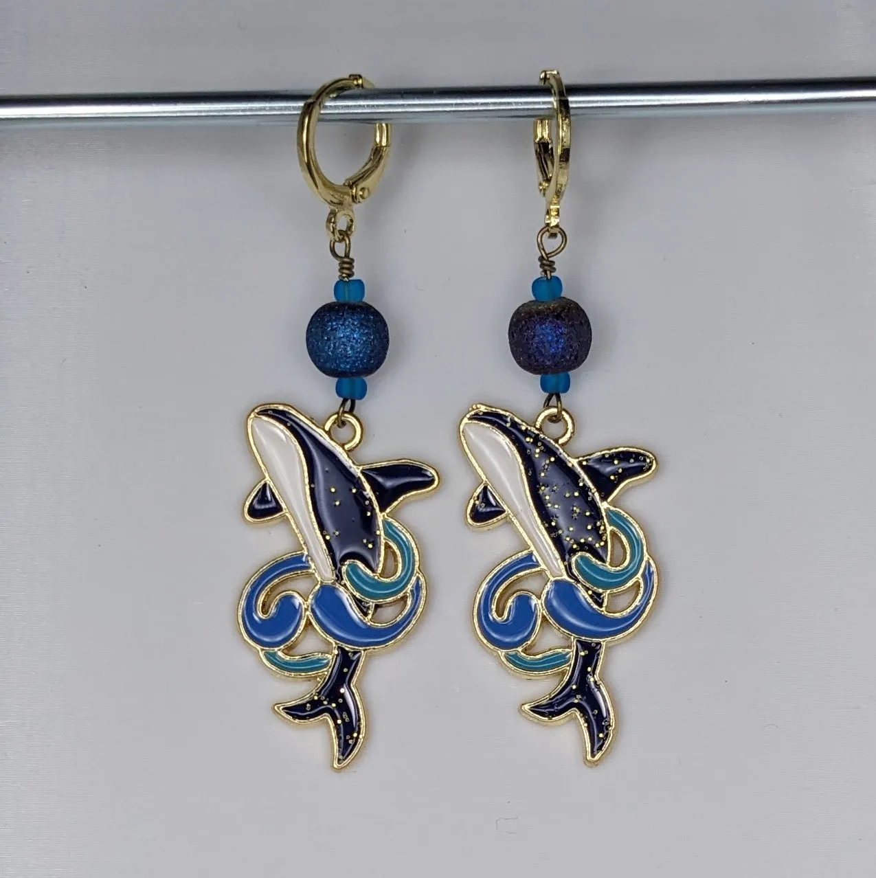 Whale Ballet Enamel Stitch Markers