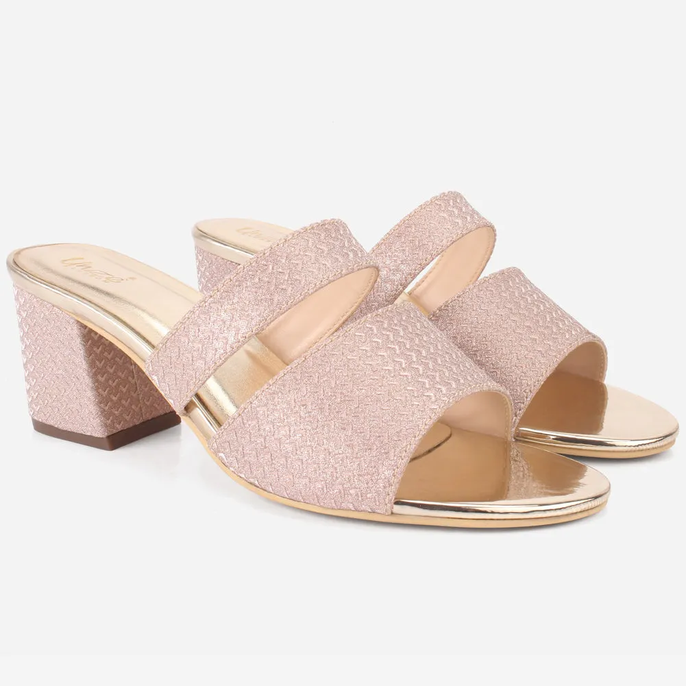Womens "KENEDY" Shimmery Slip Ons Summer Sandals