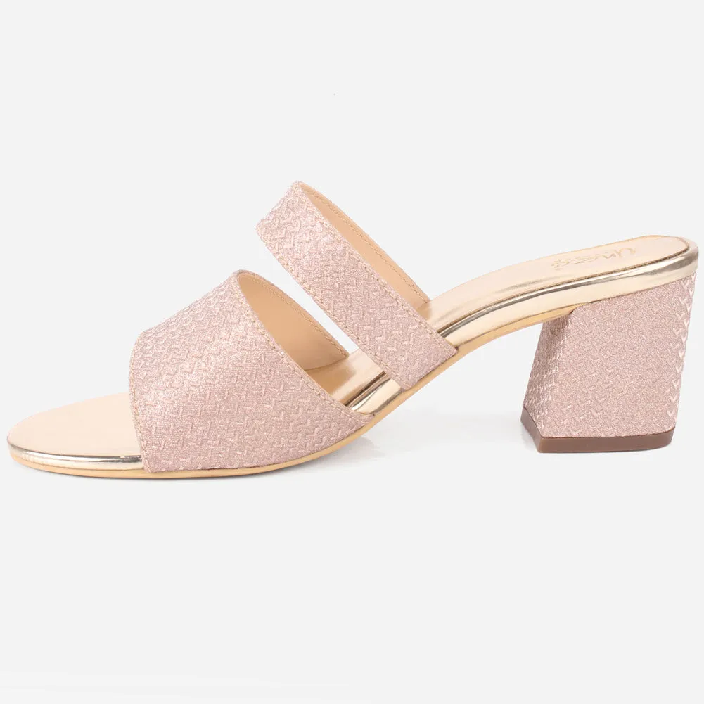 Womens "KENEDY" Shimmery Slip Ons Summer Sandals