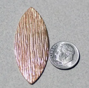 Woodgrain-Horizontal Eye Pointed Oval Blank 38mm x 13mm  Shape Cutout for Enameling Stamping Texturing Variety of Metals - 4 pieces