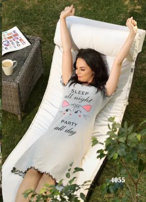 Zecotex Summer Casual Night Gown